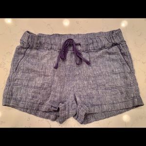 Caslon Linen Shorts-Size S, Navy